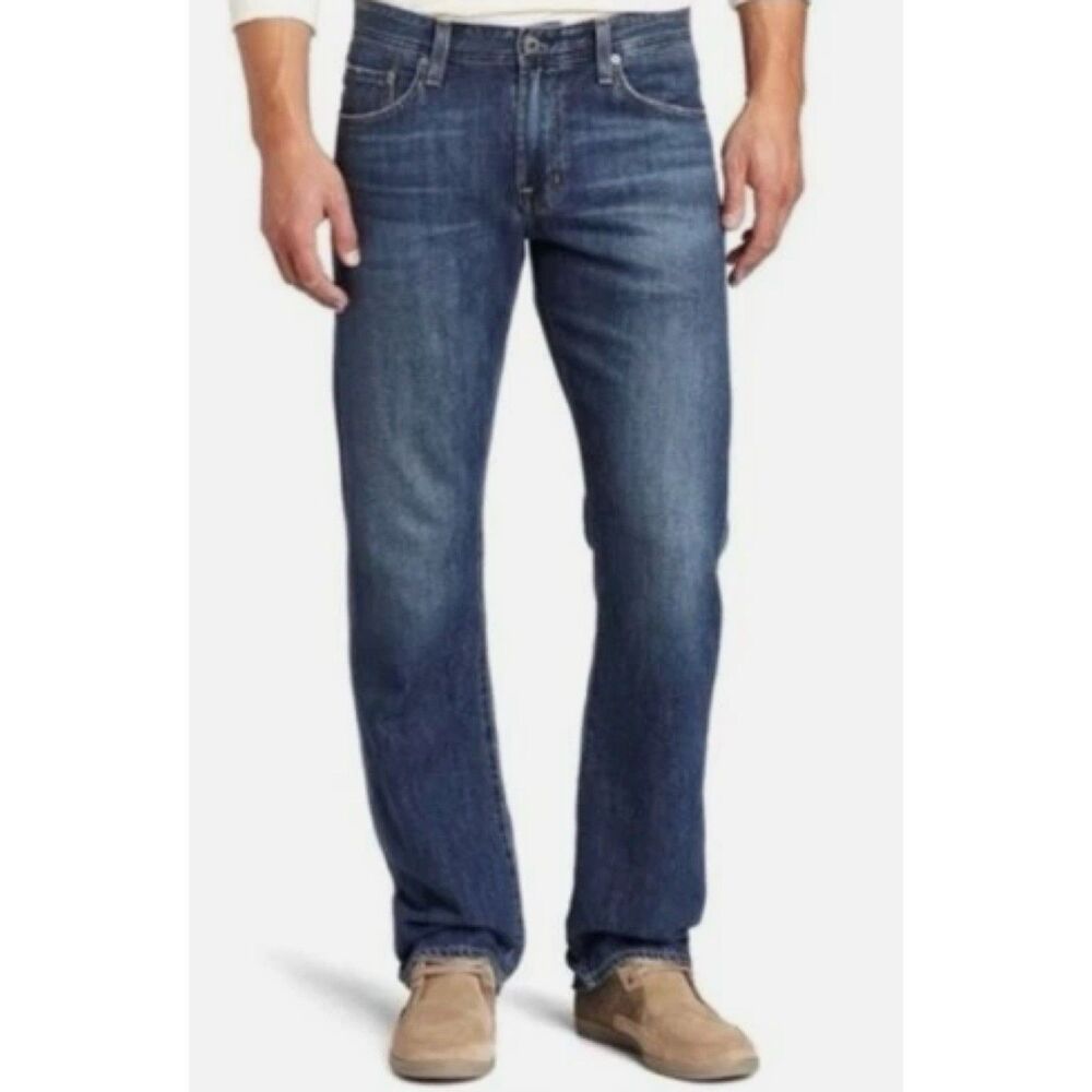 AG Adriano Goldschmied Mens Size‎ 38R The Protege Straight Leg Jeans Blue Denim